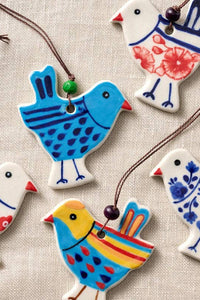 Thumbnail for Hand Painted Ceramic Bird Ornament