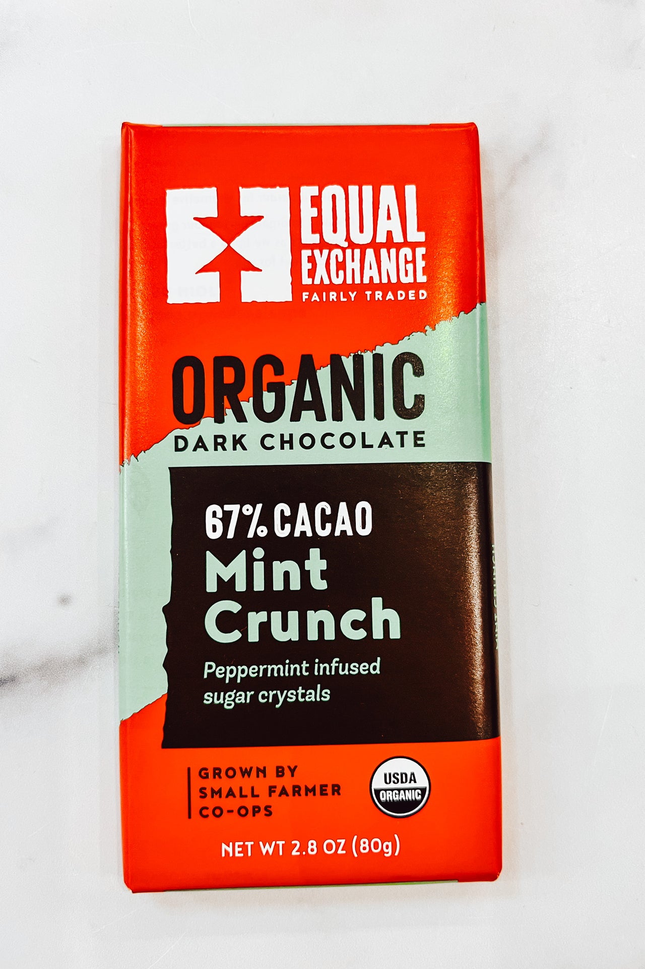 Organic Mint Crunch Chocolate Bar