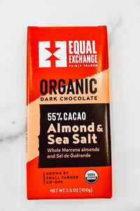 Thumbnail for Organic Dark Almond & Sea Salt Chocolate Bar