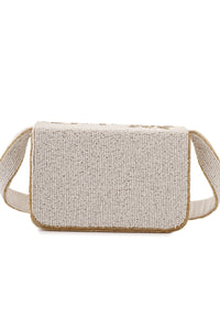 Thumbnail for Ivory & Gold Beaded Gleam Purse
