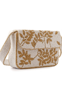 Thumbnail for Ivory & Gold Beaded Gleam Purse
