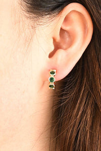 Thumbnail for Jubilee Emerald Green Hoop Earrings