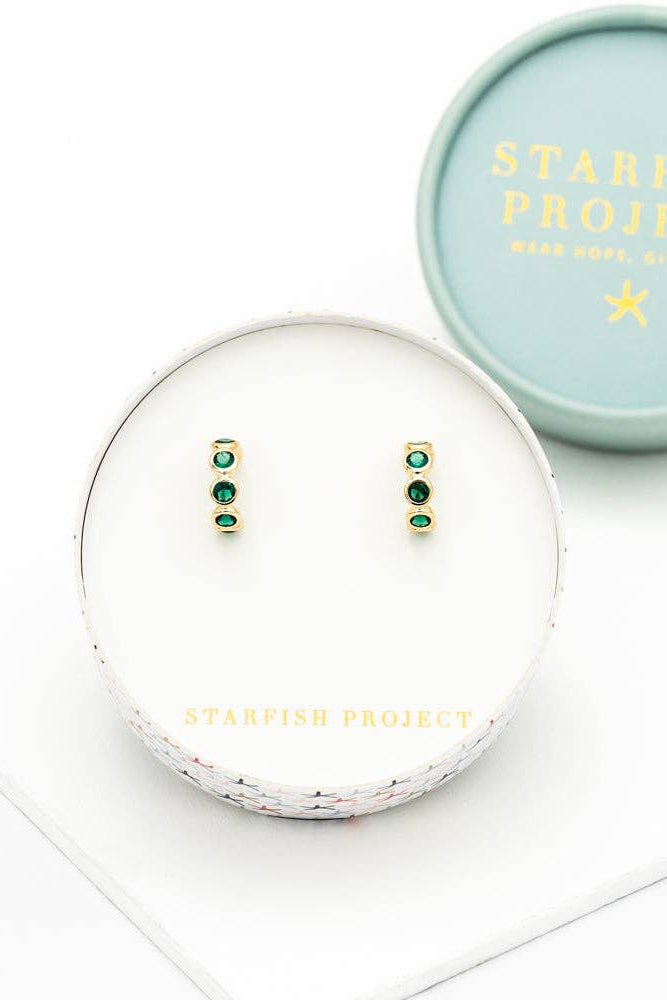 Jubilee Emerald Green Hoop Earrings