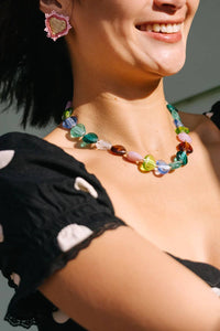 Thumbnail for Lampwork Glass Beaded Heart Necklace