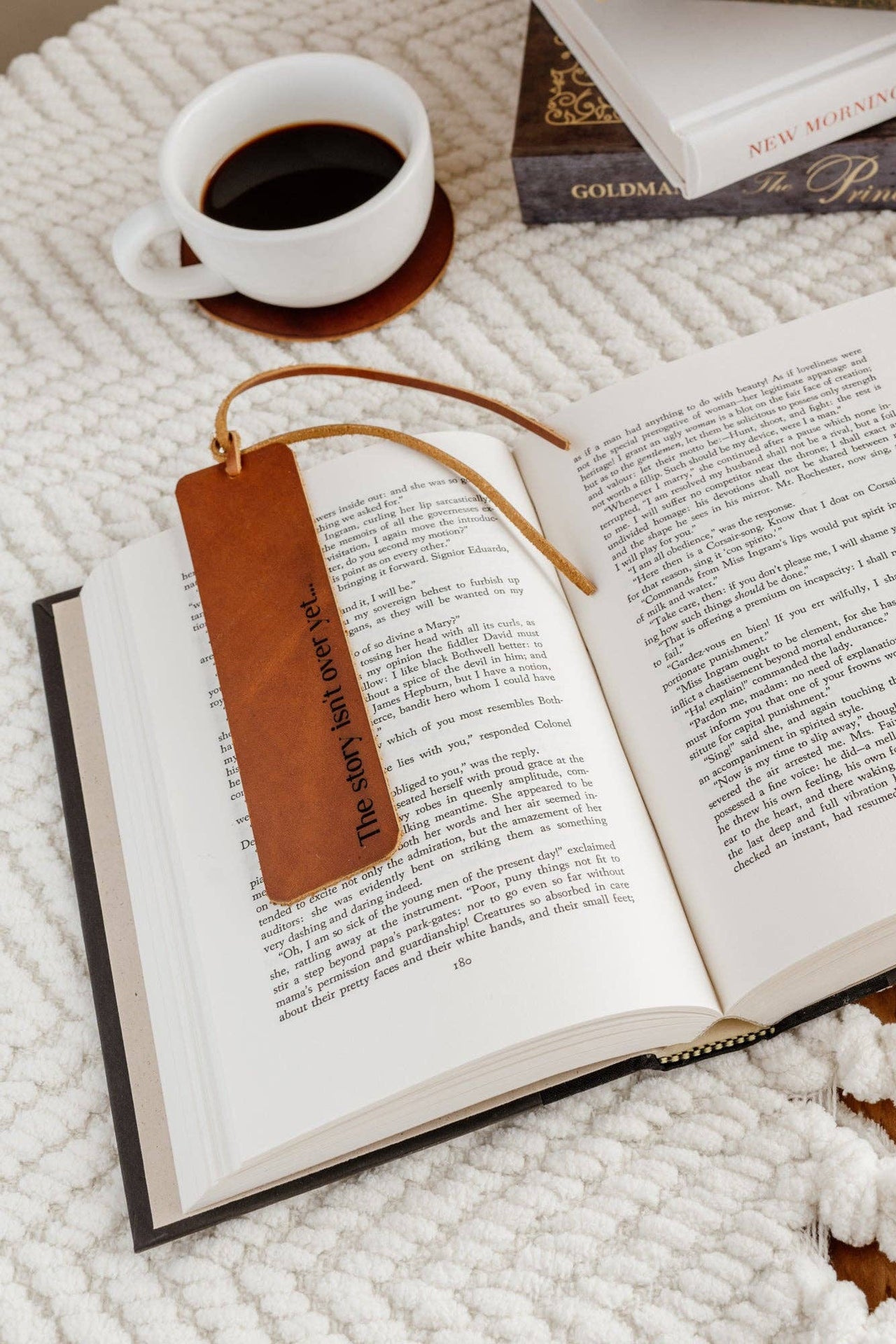 Leather Bookmark: "The story isn't over yet"