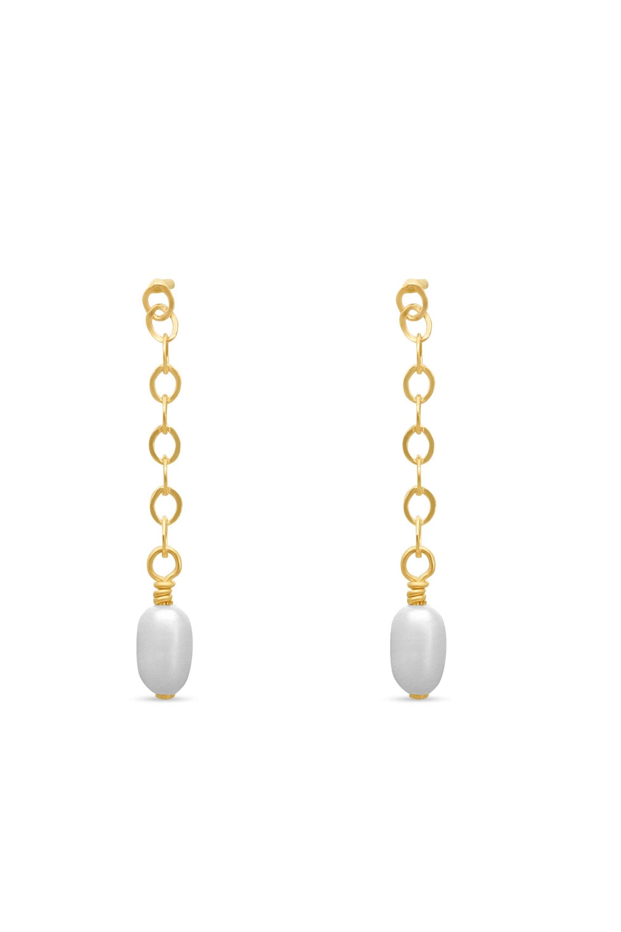 Lila Short Pearl Drop Earrings