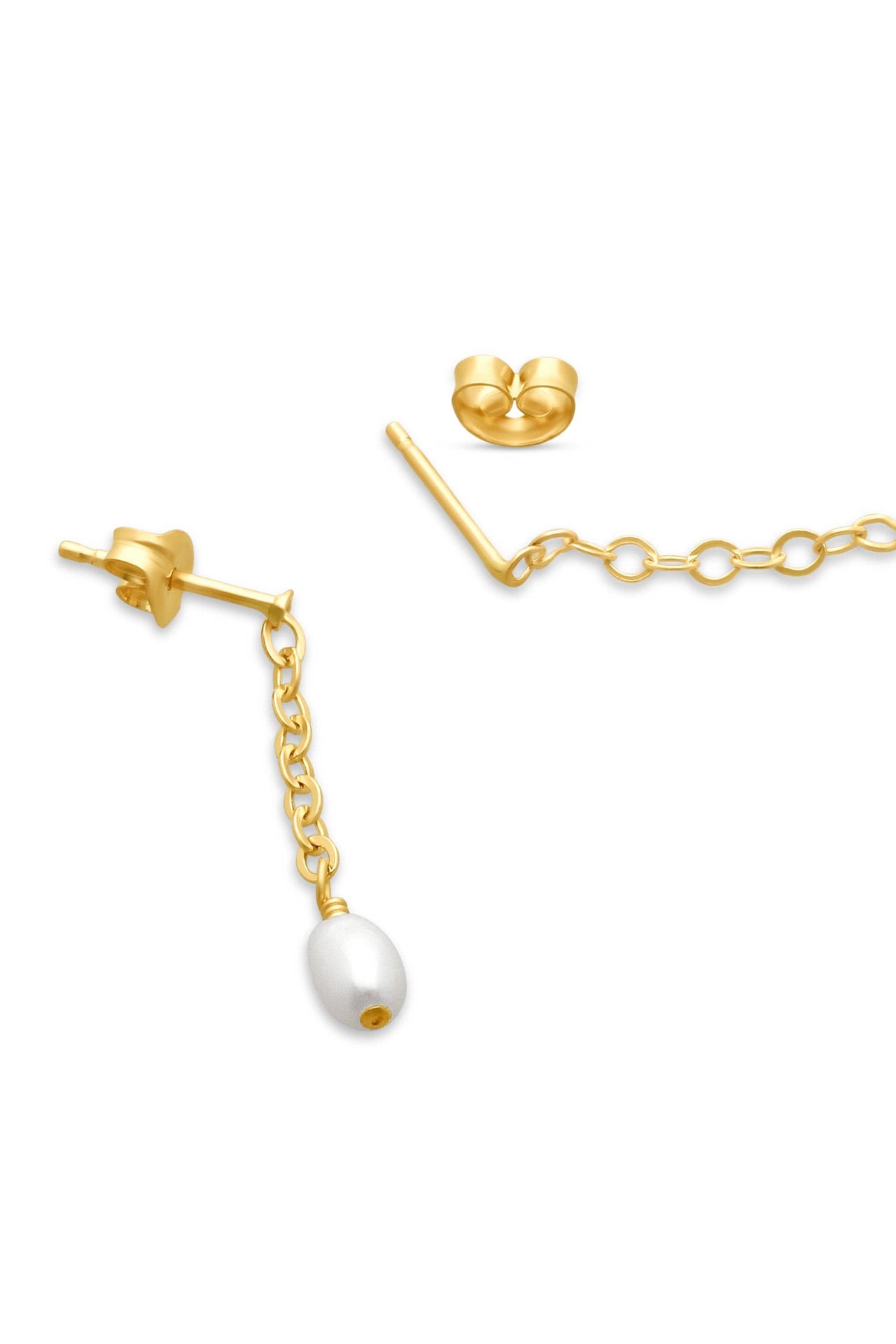 Lila Short Pearl Drop Earrings