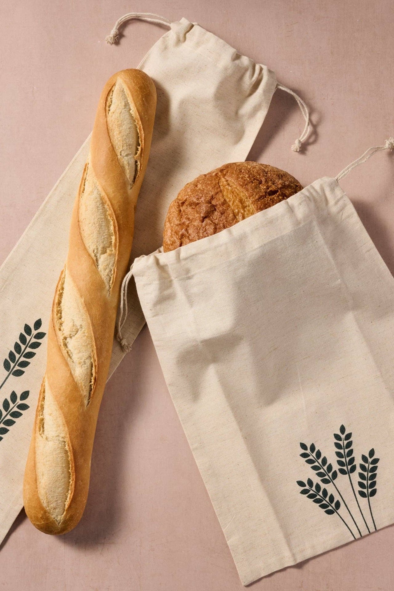 Linen Bread Bag Set