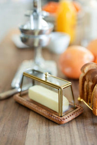 Thumbnail for Glass + Mango Wood Butter Dish