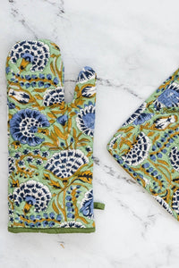 Thumbnail for Minted Motif Oven Mitt/Holder