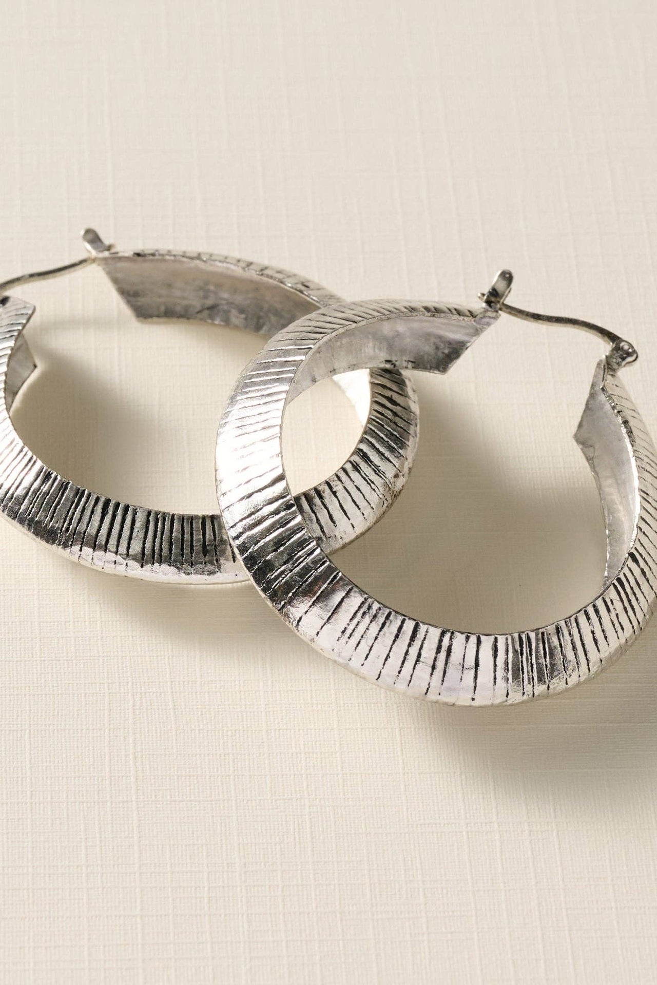 Mira Etched Hoop Earrings