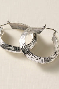 Thumbnail for Mira Etched Hoop Earrings