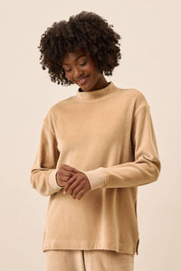 Thumbnail for Women's Pure Velour Mock Tunic