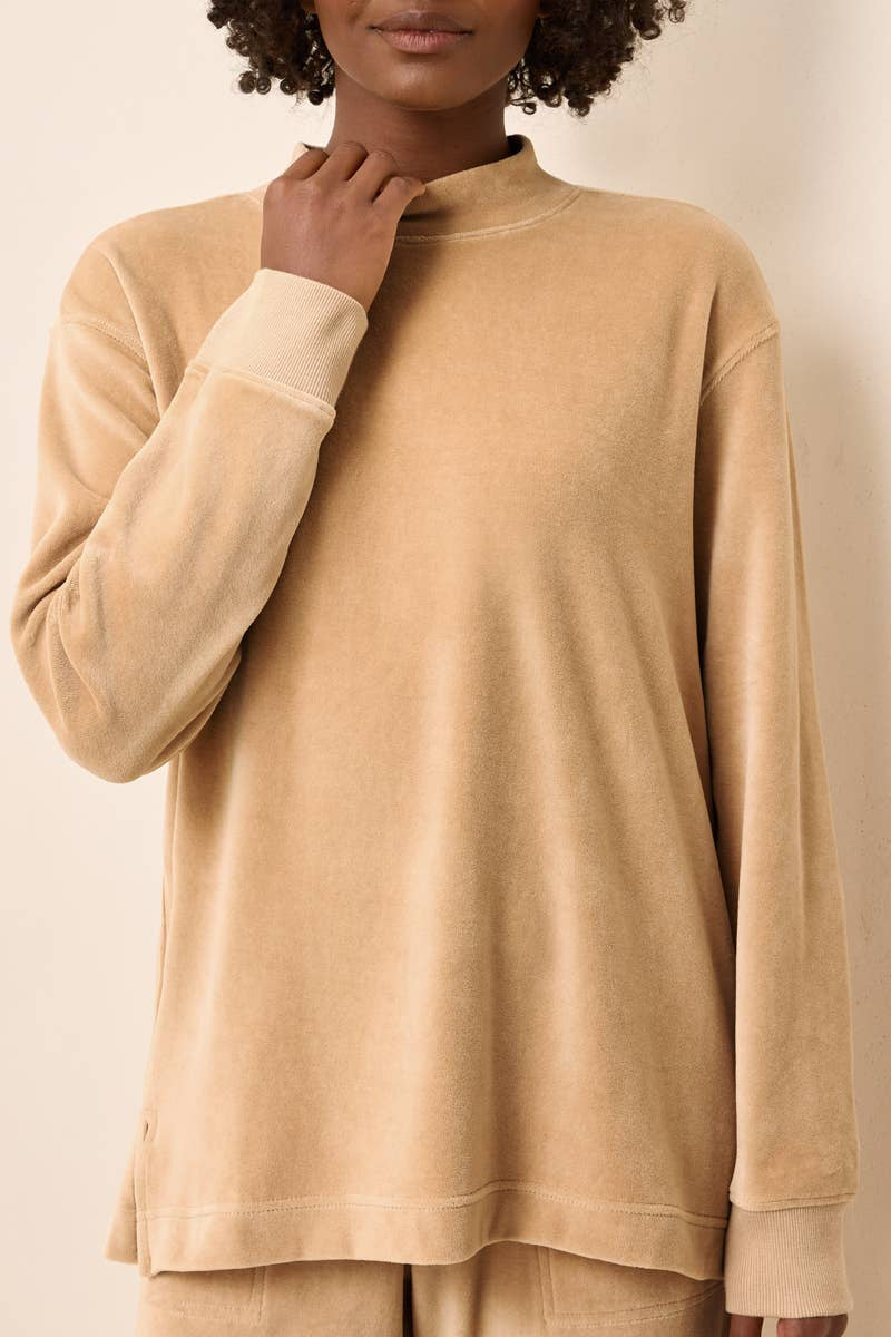 Women's Pure Velour Mock Tunic