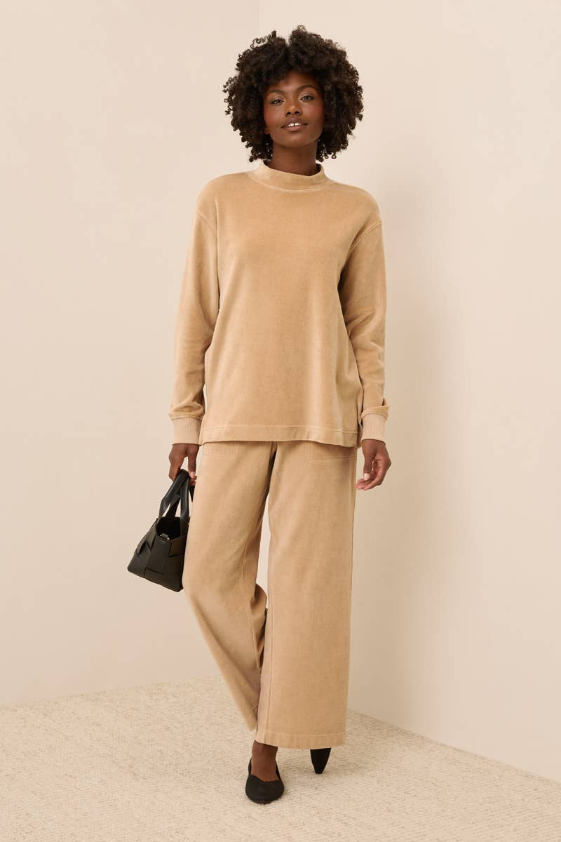 Women's Pure Velour Mock Tunic
