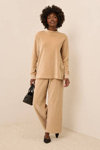 Thumbnail for Women's Pure Velour Mock Tunic