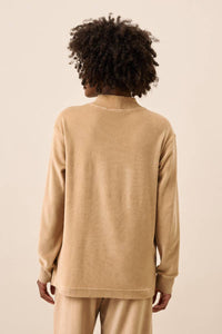 Thumbnail for Women's Pure Velour Mock Tunic