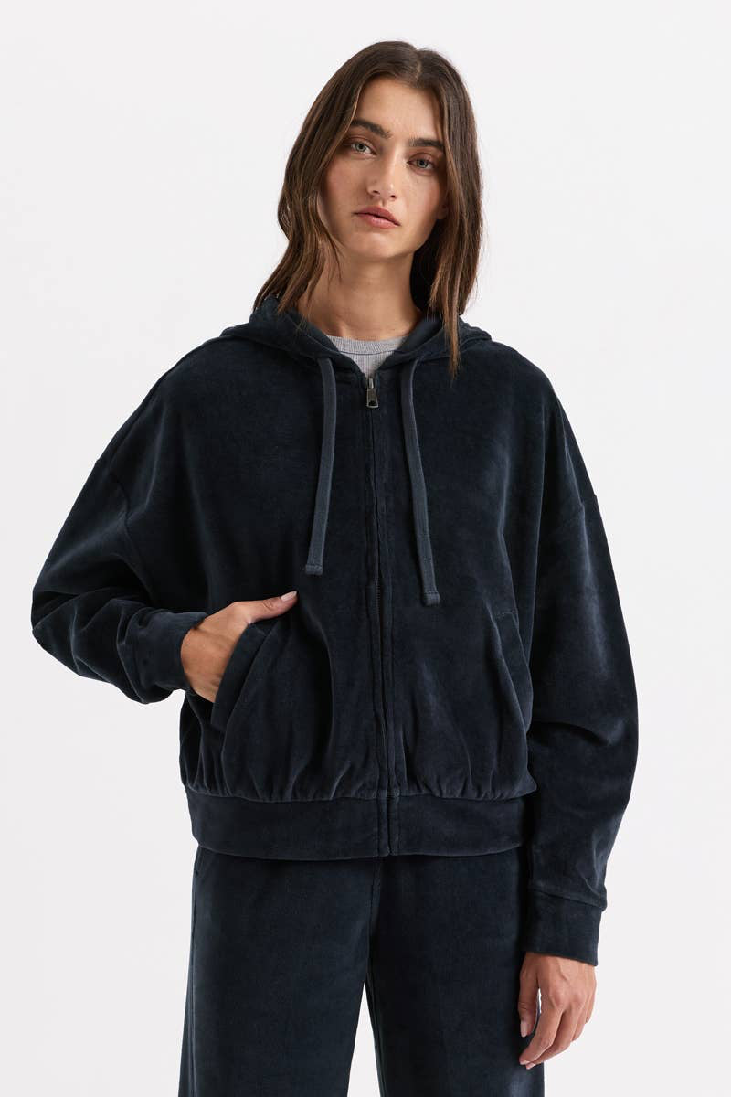 Women's Pure Velour Modern Zip Hoodie