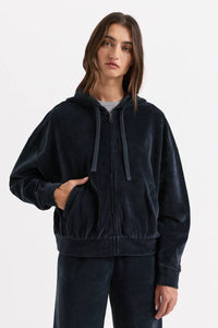 Thumbnail for Women's Pure Velour Modern Zip Hoodie
