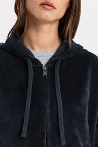 Thumbnail for Women's Pure Velour Modern Zip Hoodie