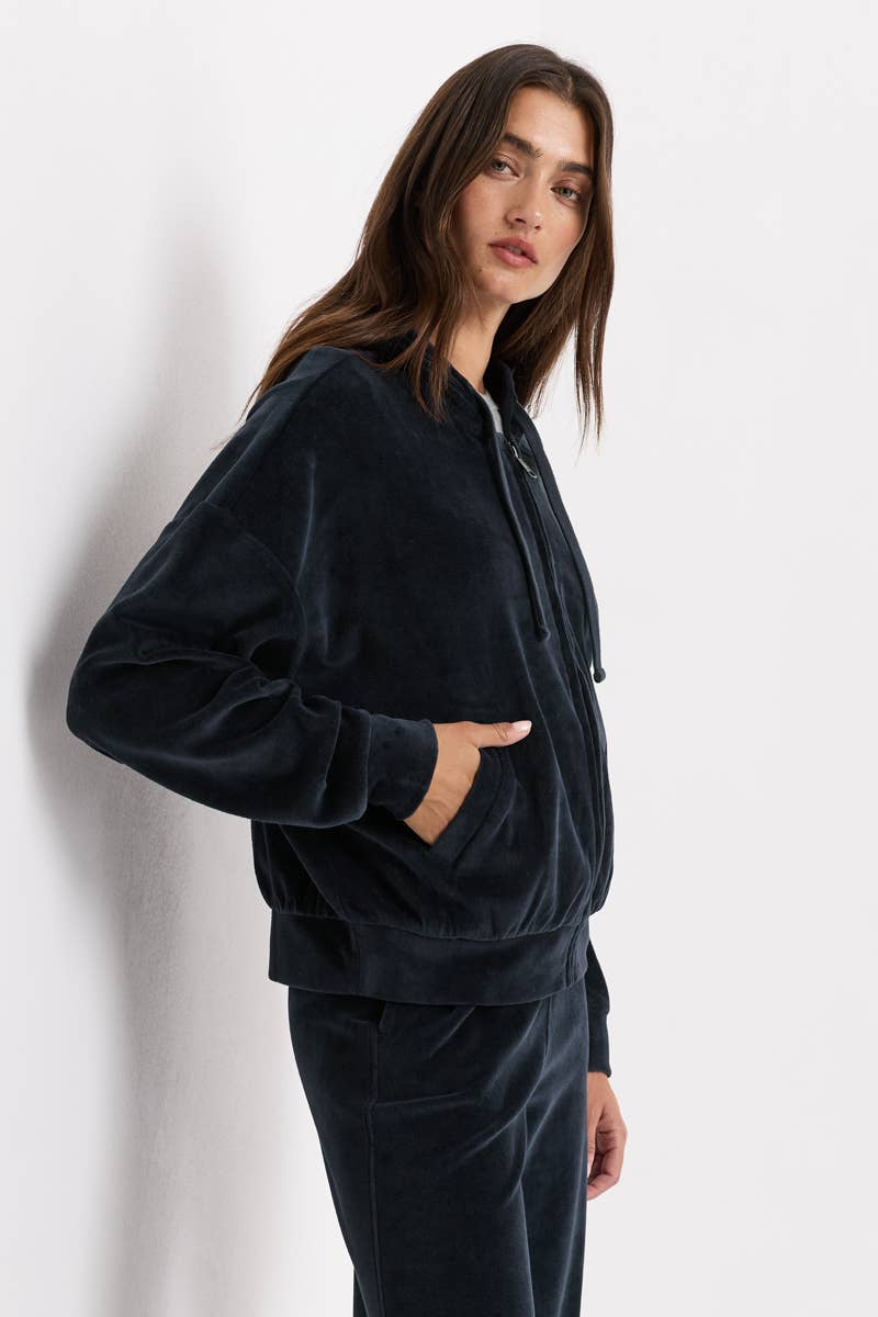 Women's Pure Velour Modern Zip Hoodie