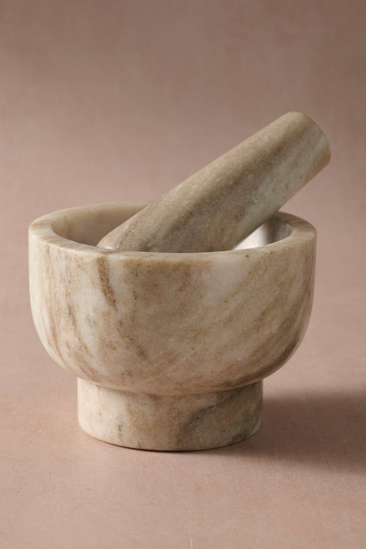 Morchana Marble Mortar + Pestle Set