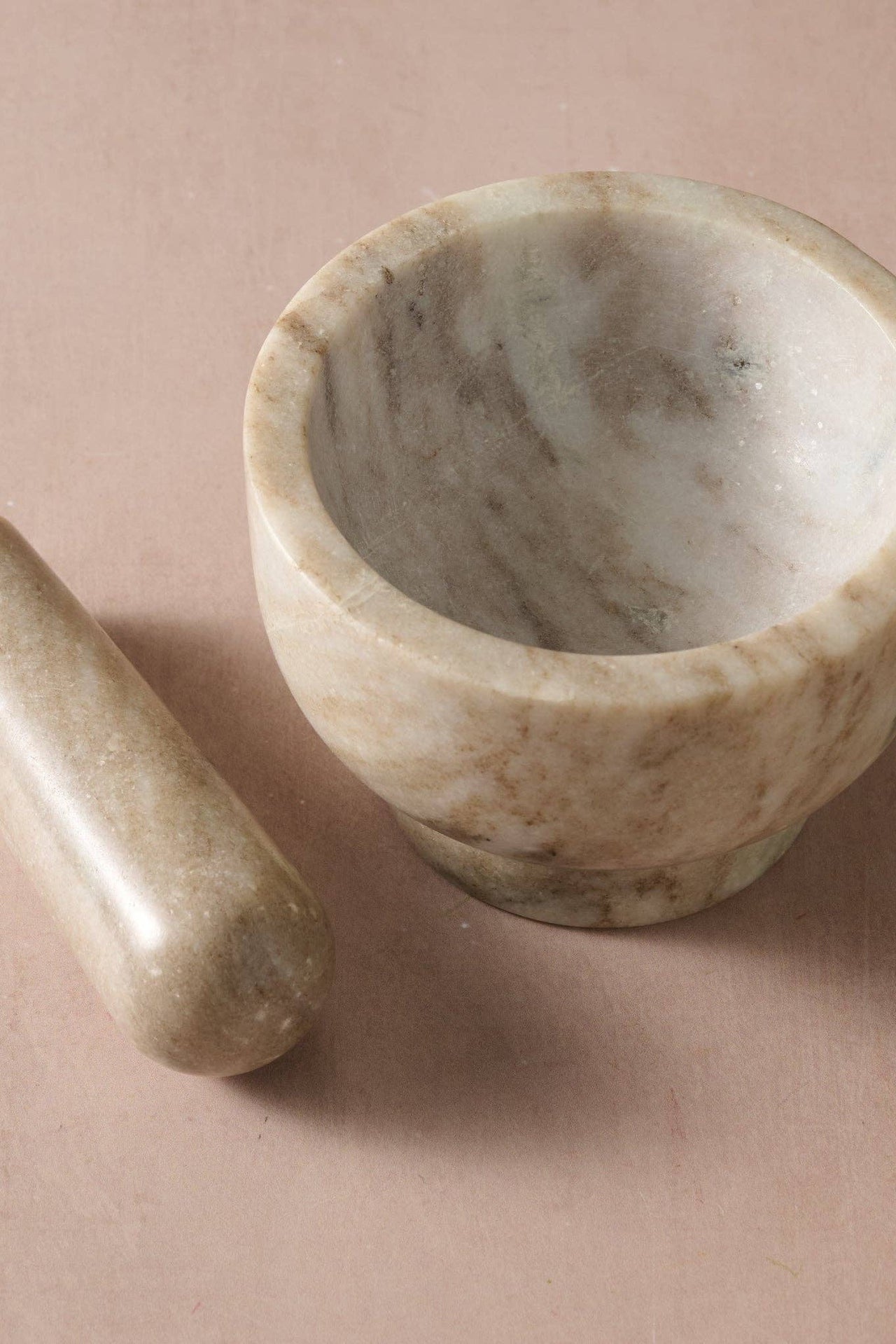 Morchana Marble Mortar + Pestle Set