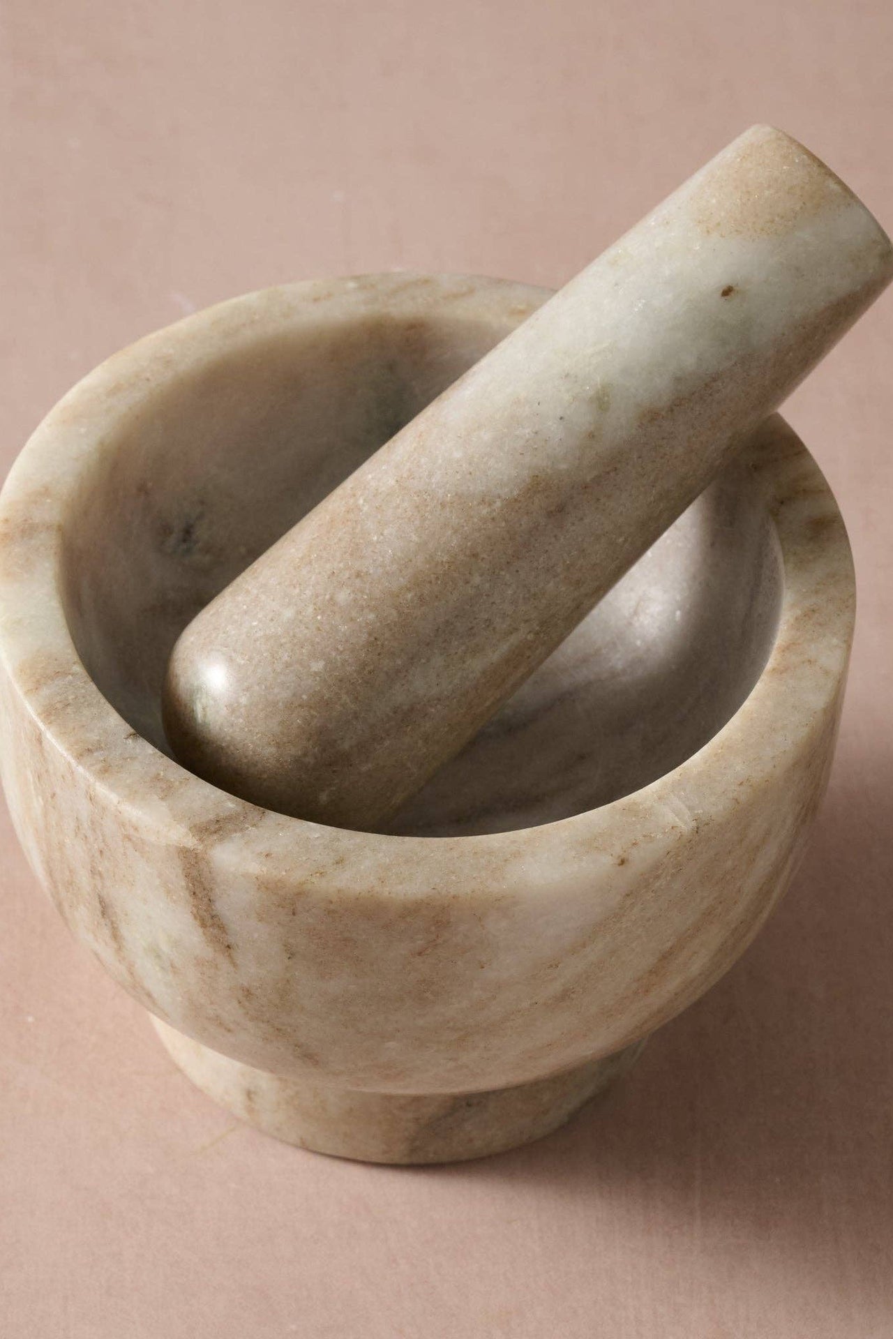 Morchana Marble Mortar + Pestle Set