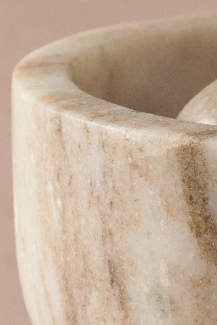 Morchana Marble Mortar + Pestle Set