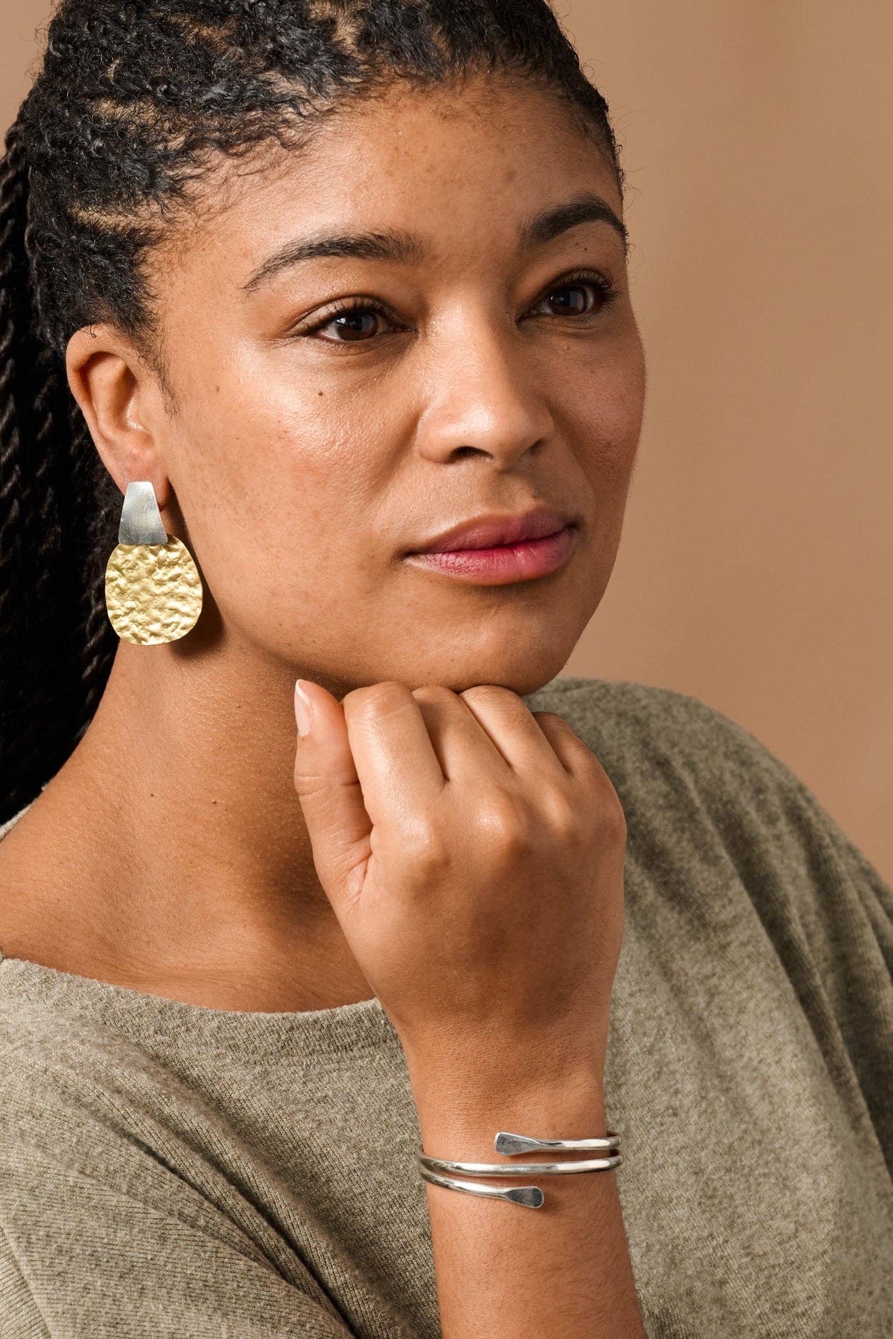 Noor Hammered Cuff Bracelet