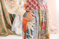 Thumbnail for Botanical Motif Patchwork Printed Overalls