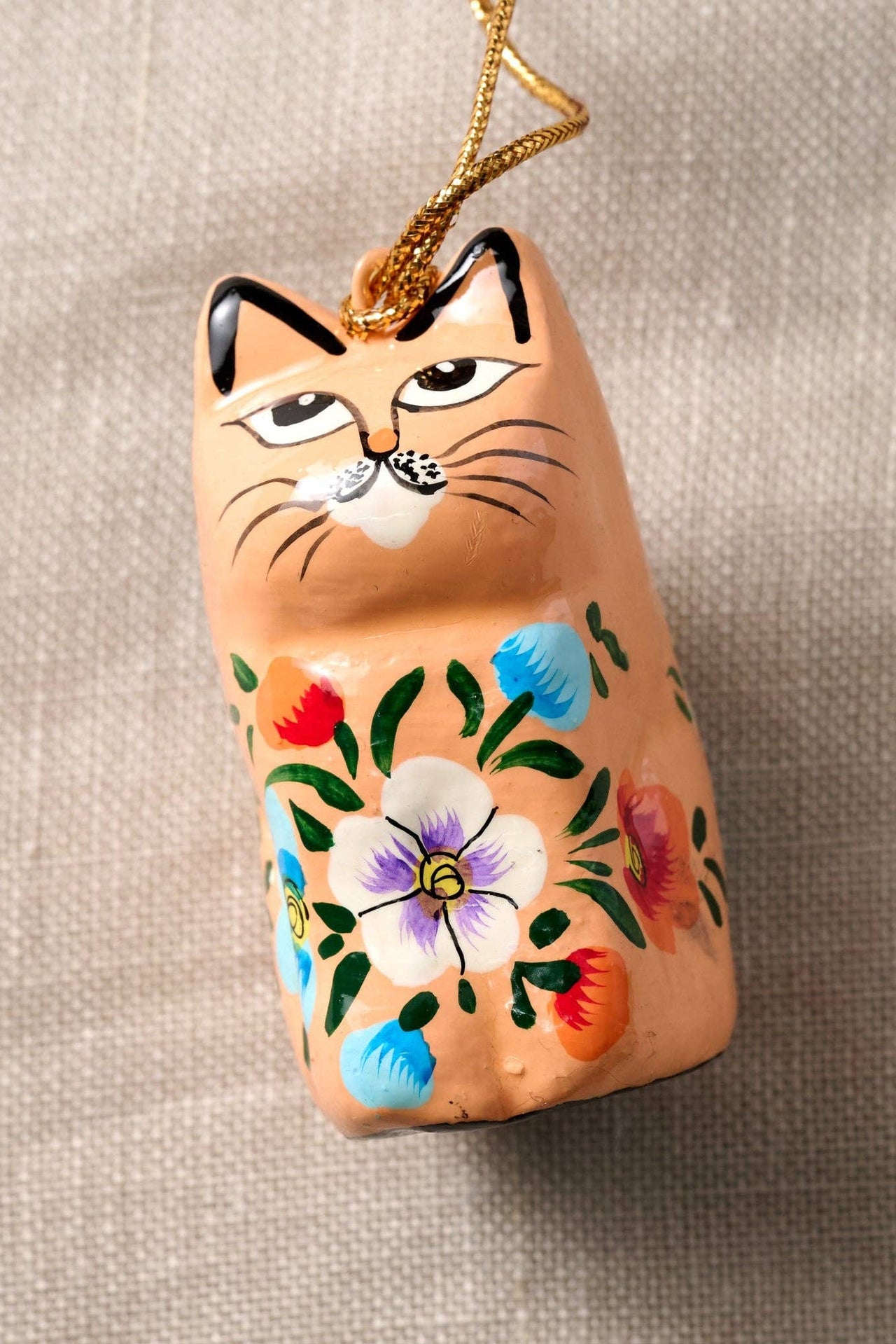 Parisi Paper Mache Cat Ornament