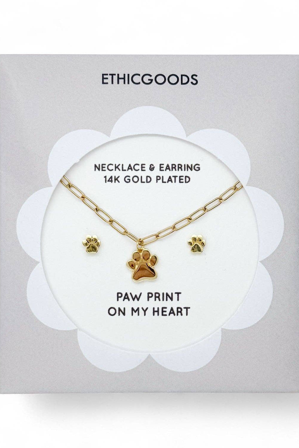 PAW PRINTS | Kids Necklace & Earrings Set