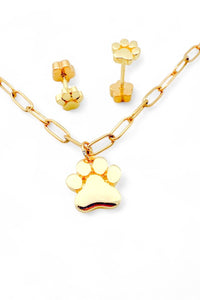 Thumbnail for PAW PRINTS | Kids Necklace & Earrings Set