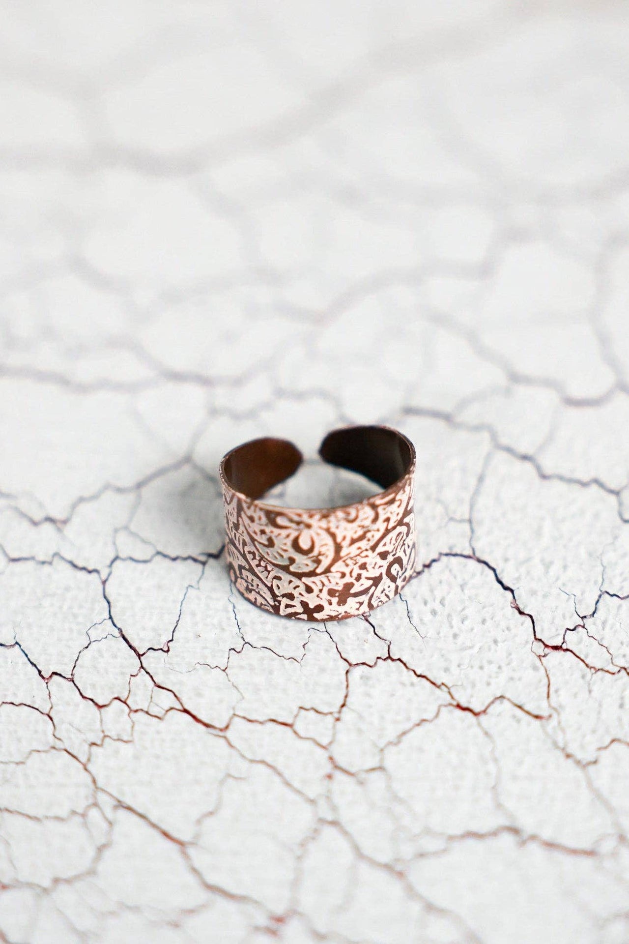 Peach Glow Copper Ring