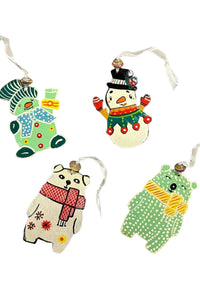 Thumbnail for Polar Bears and Snowmen Ornament