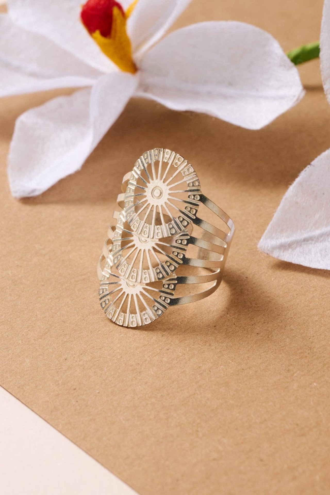 Roda Silver Cuff Ring