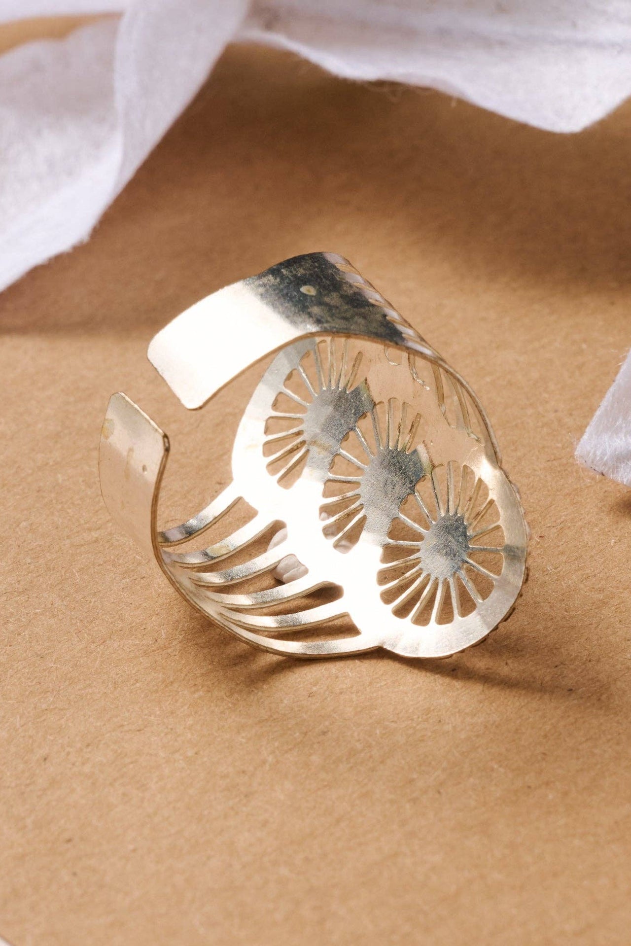 Roda Silver Cuff Ring