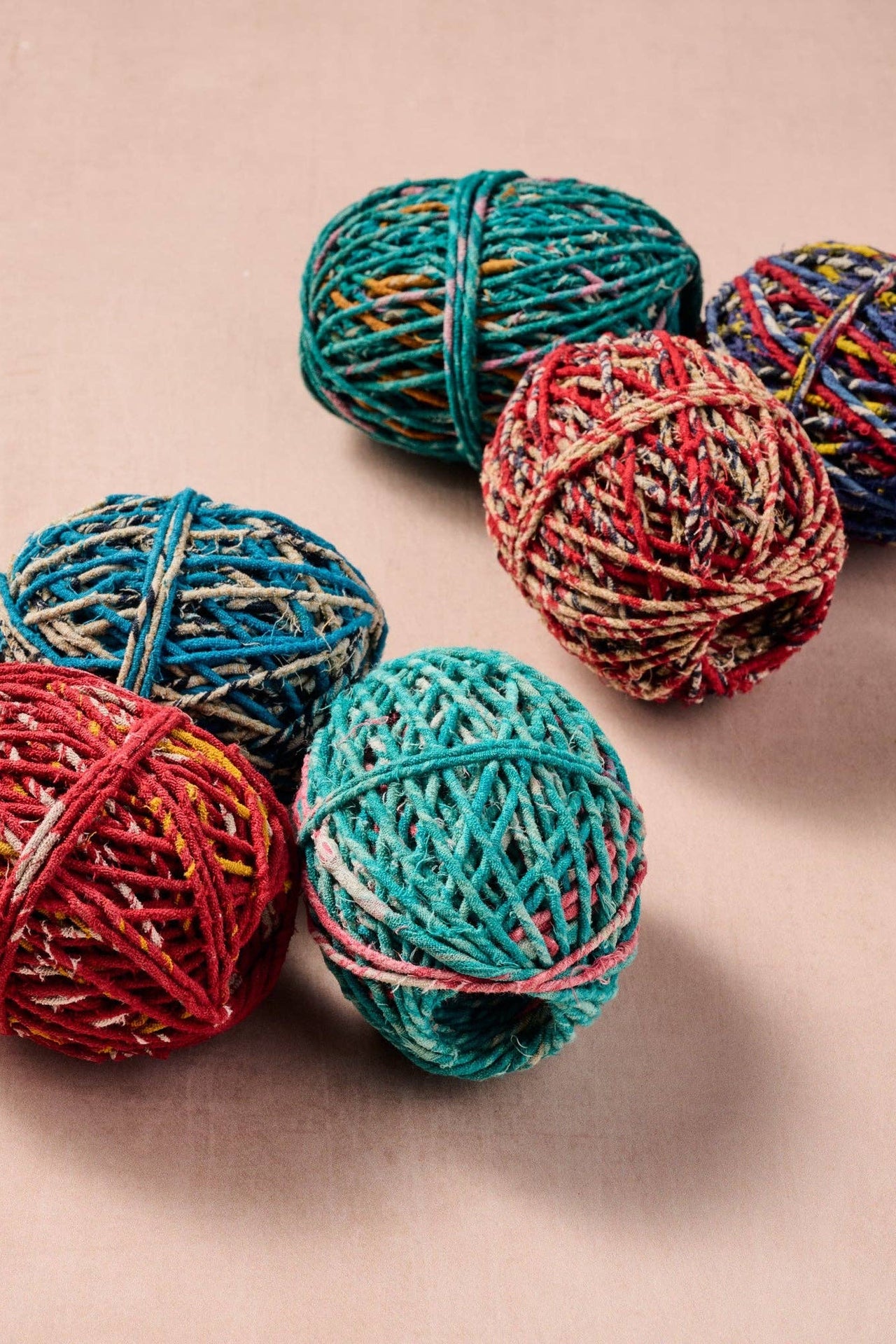 Recycled Sari Twine Balls