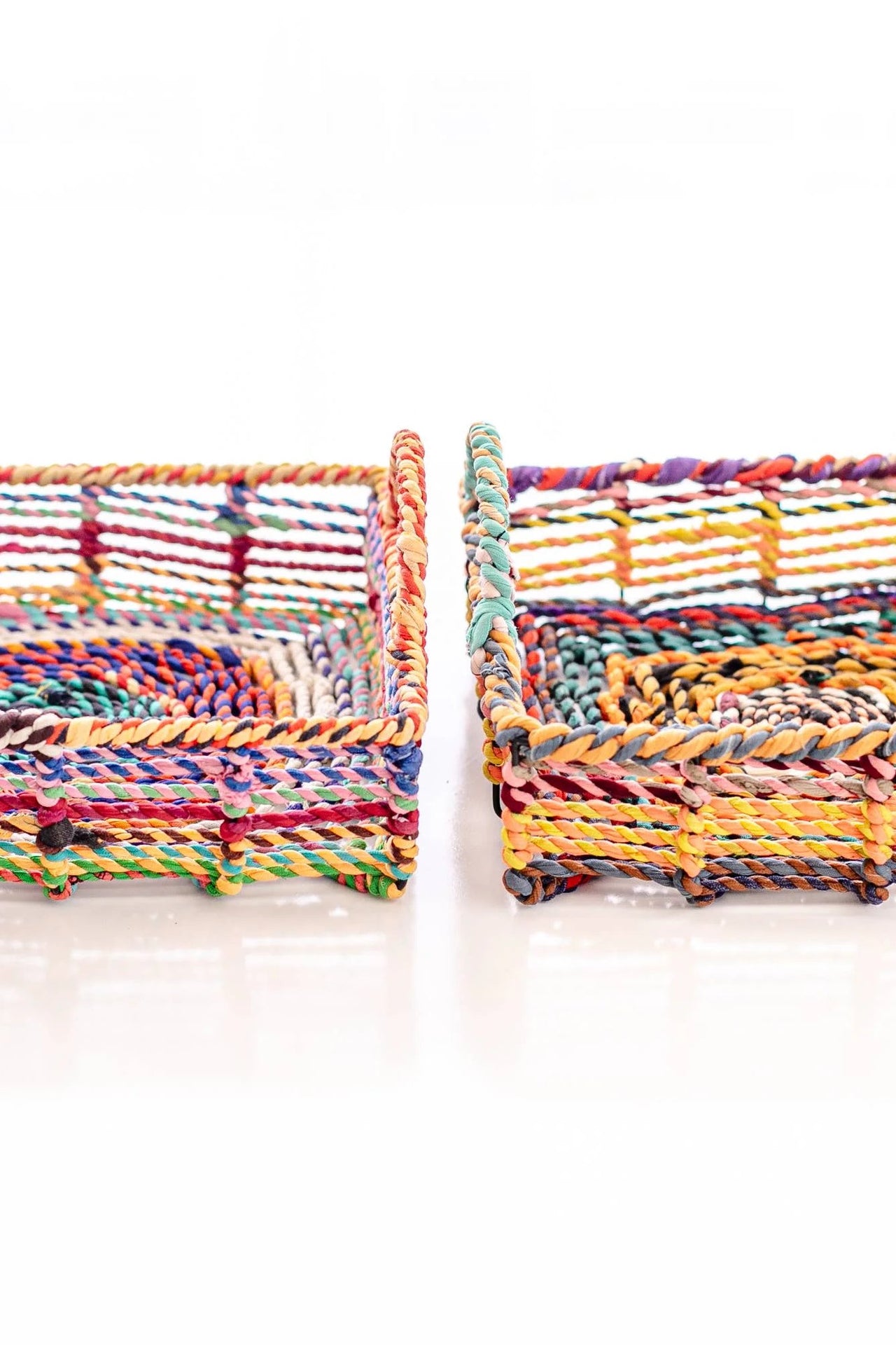 Sari Wrapped Wire Square Tray