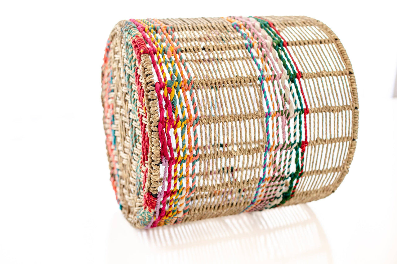 Sari Wrapped Stool/Basket