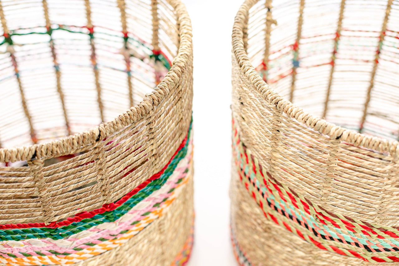 Sari Wrapped Stool/Basket