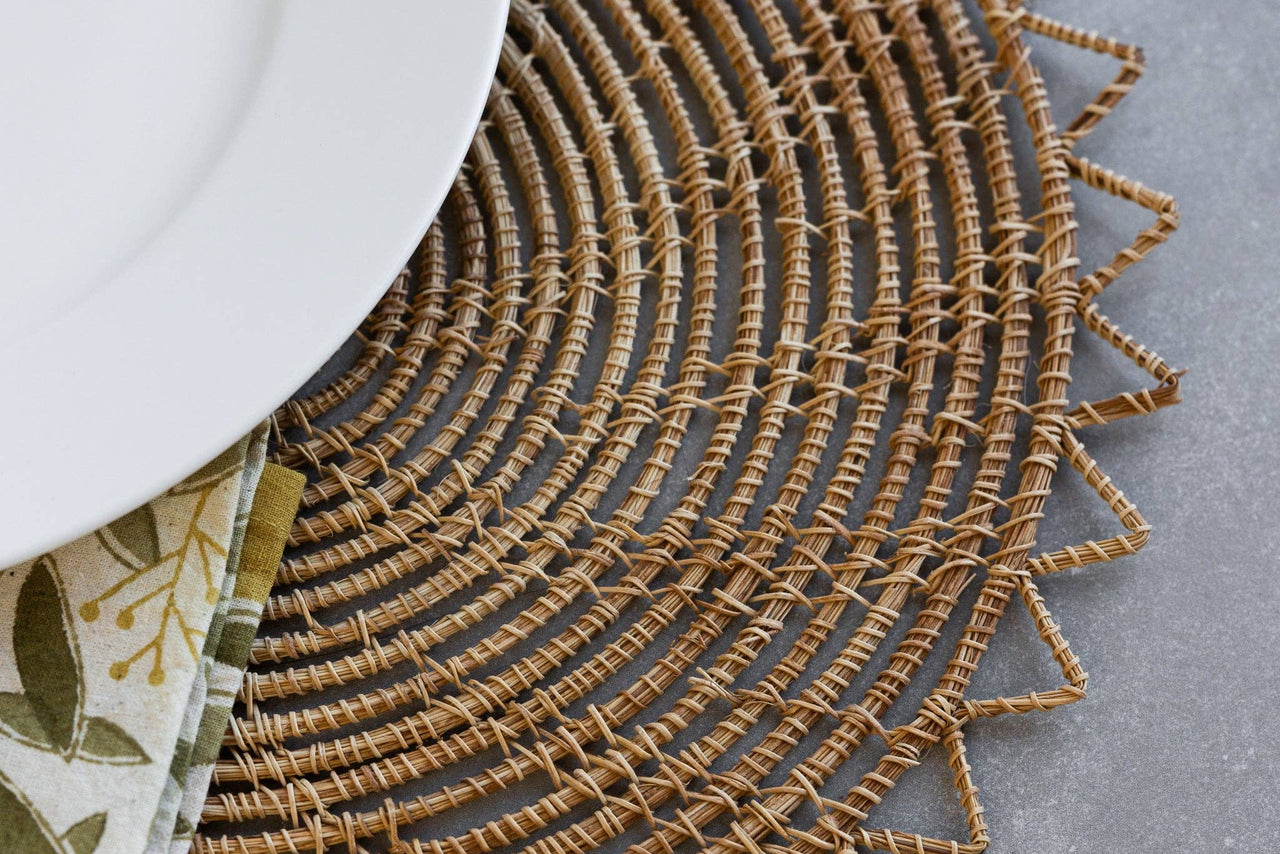 Sarpila Round Handwoven Palm Placemat