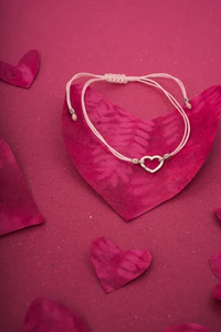 Thumbnail for Hammered Heart String Bracelet
