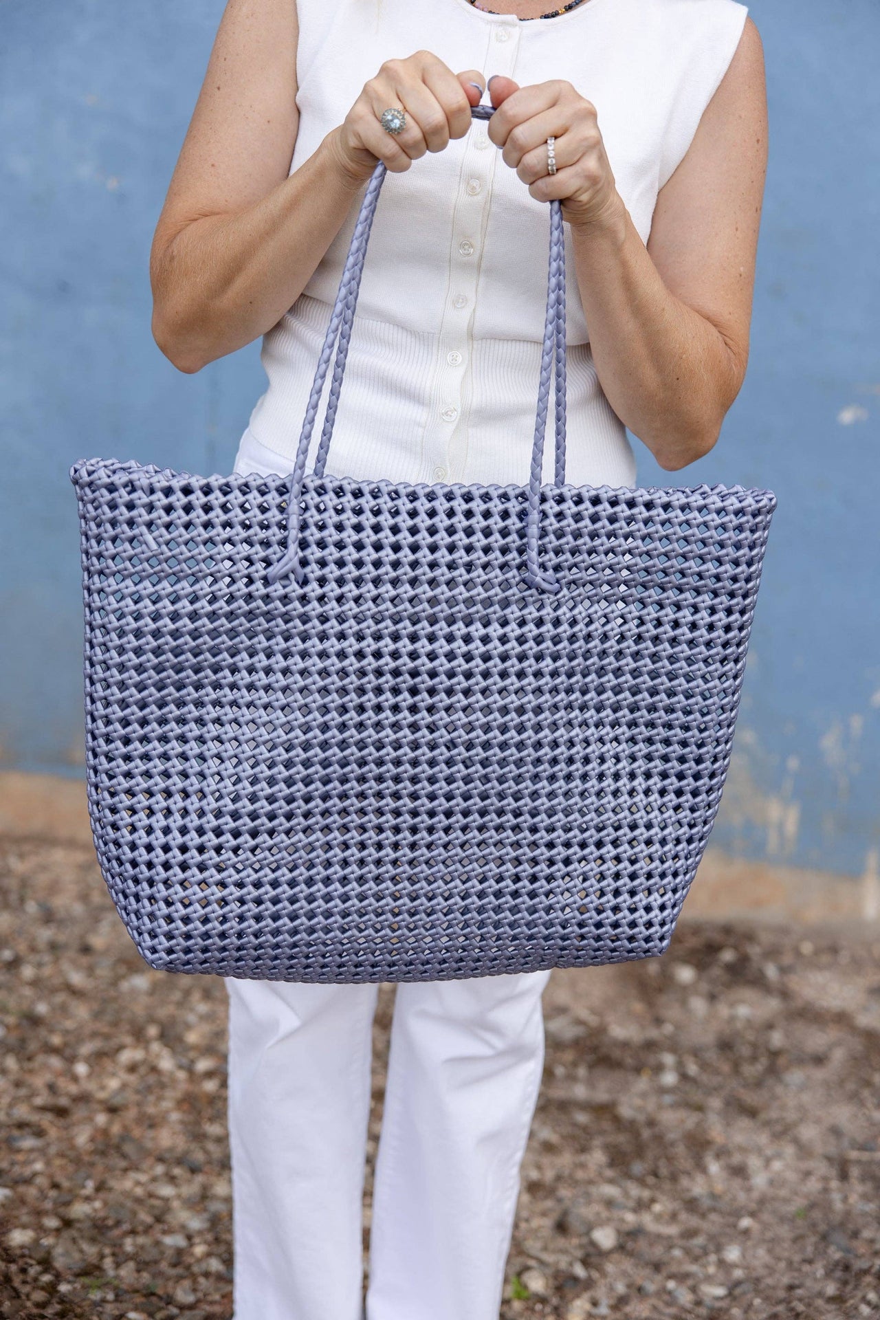 Silver Selah Market Tote