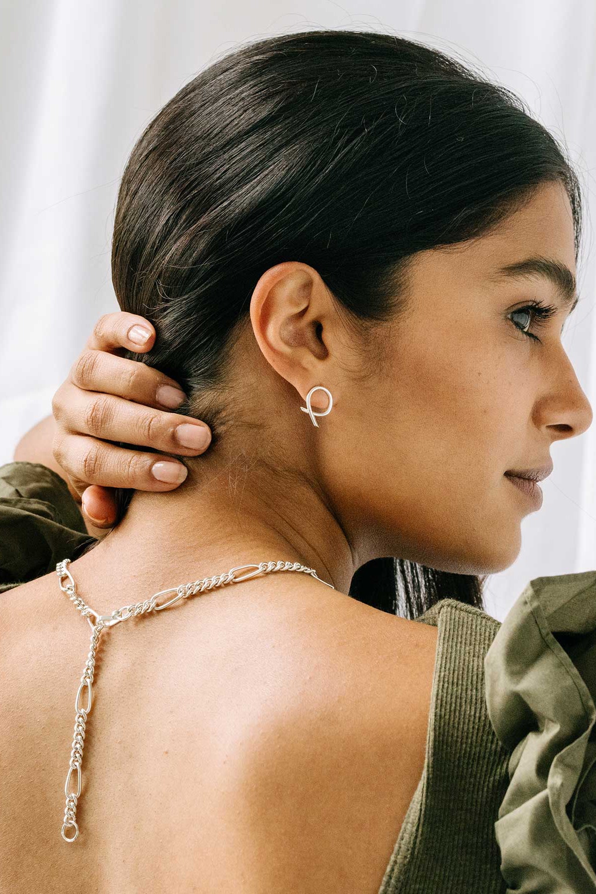 Silver Stitch Earrings