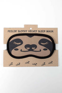 Thumbnail for Sloth Velvet Sleep Mask