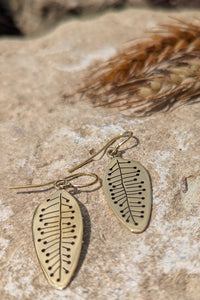 Thumbnail for Stamped Leaf Earring