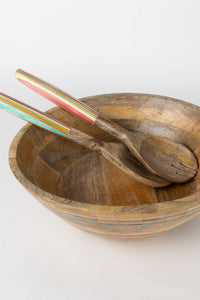 Thumbnail for Striped Mango Wood Salad Servers