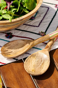 Thumbnail for Striped Mango Wood Salad Servers